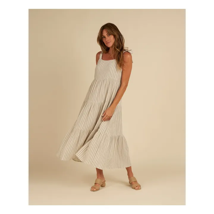 Rylee + Cru Robe Longue Rayée Harbor - Collection Femme | Bleu
