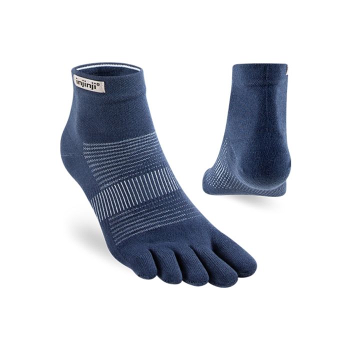 Injinji Unisex Strømper Run Original Weight Mini Crew Blå