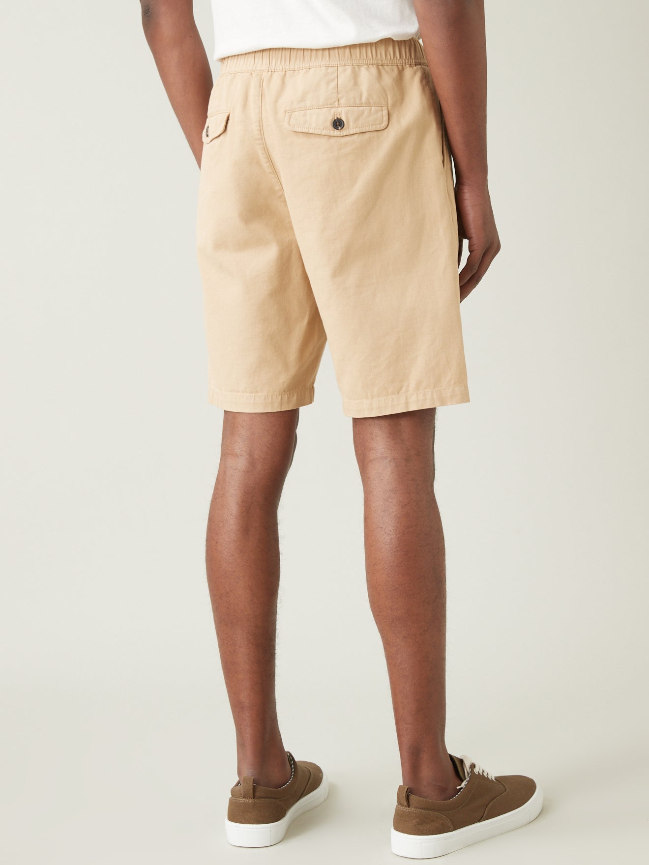Bermuda taille élastiquée homme coton et lin