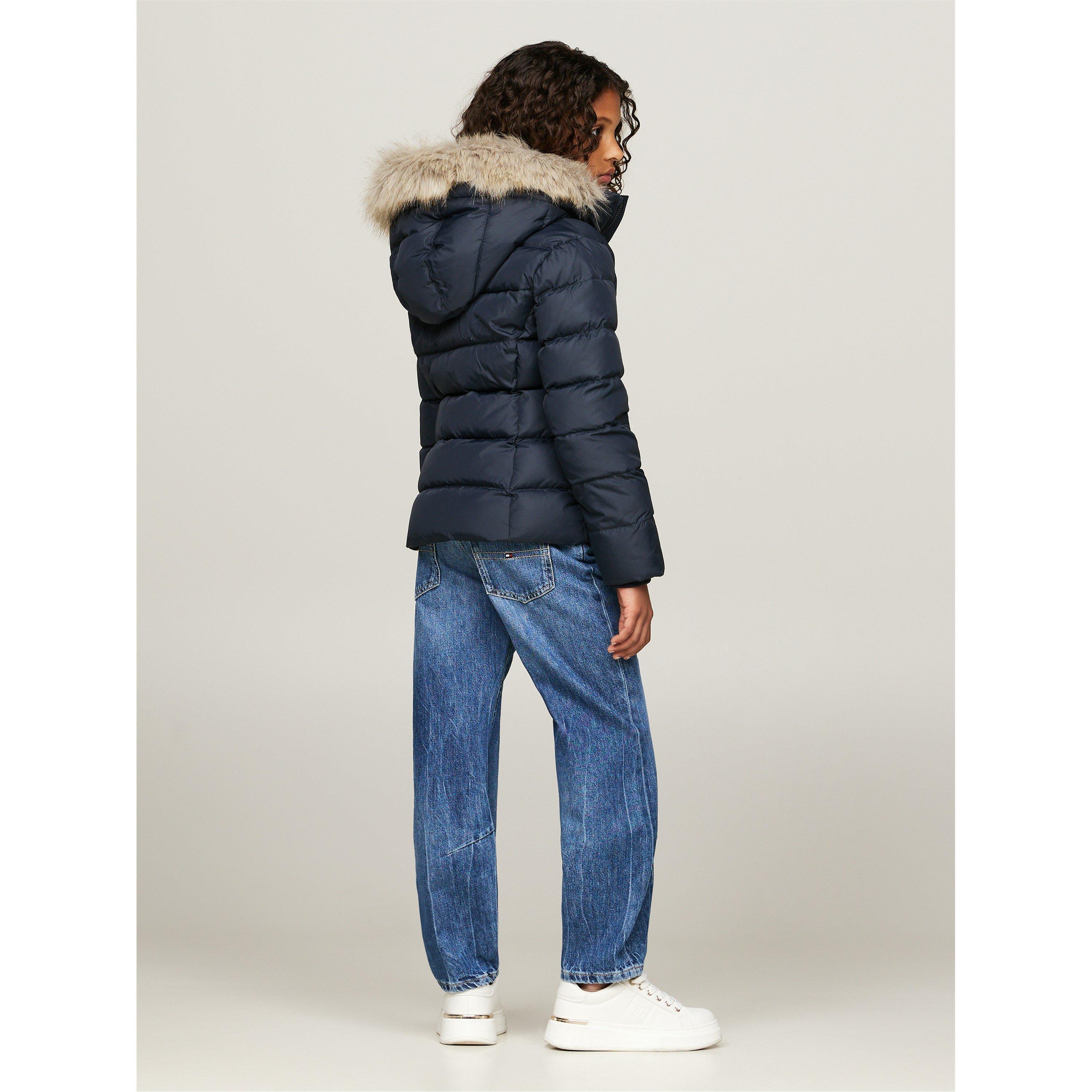 Tommy Hilfiger Faux Fur Hood Puffer Jacket