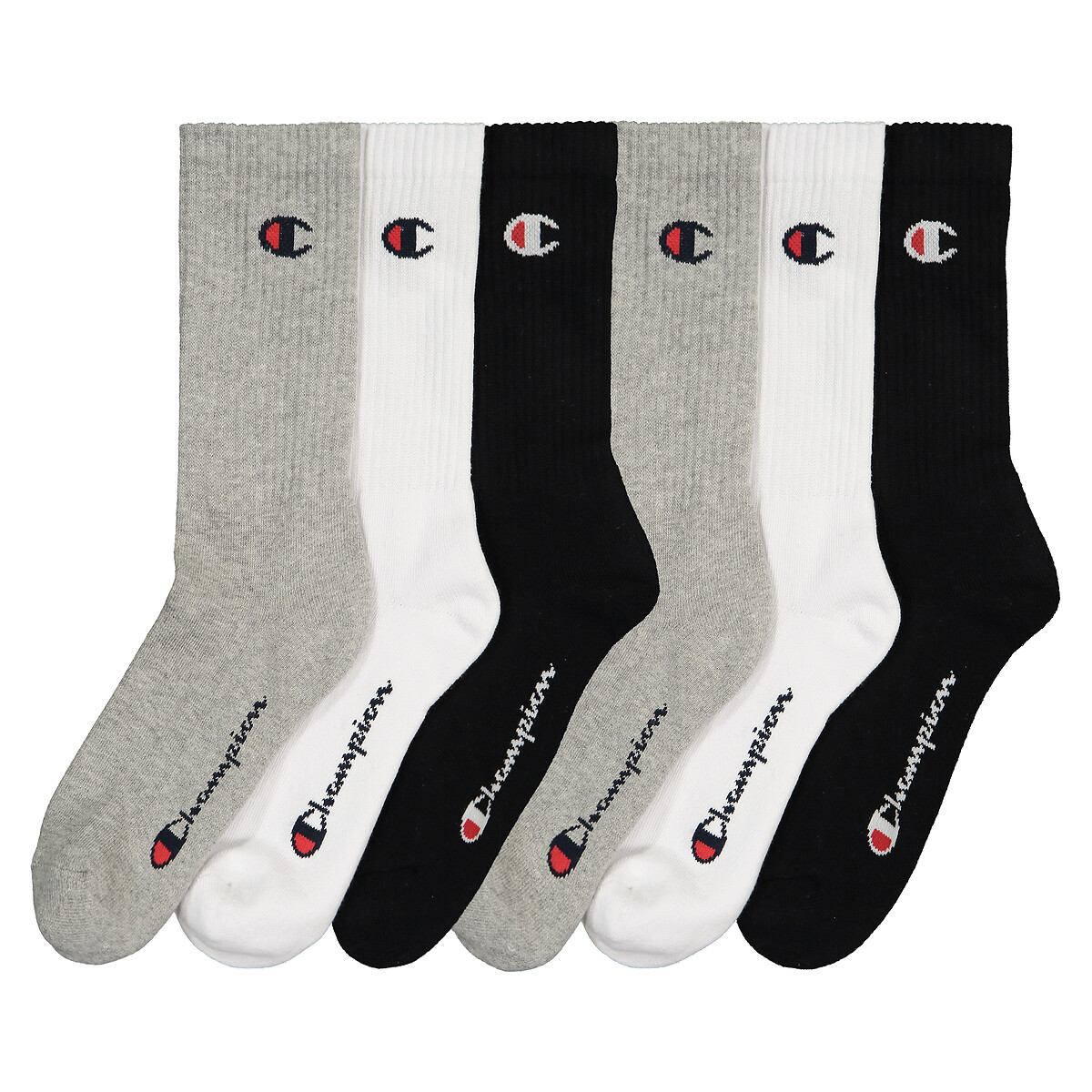 CHAMPION<br>Conjunto de 6 pares de meias com logotipo