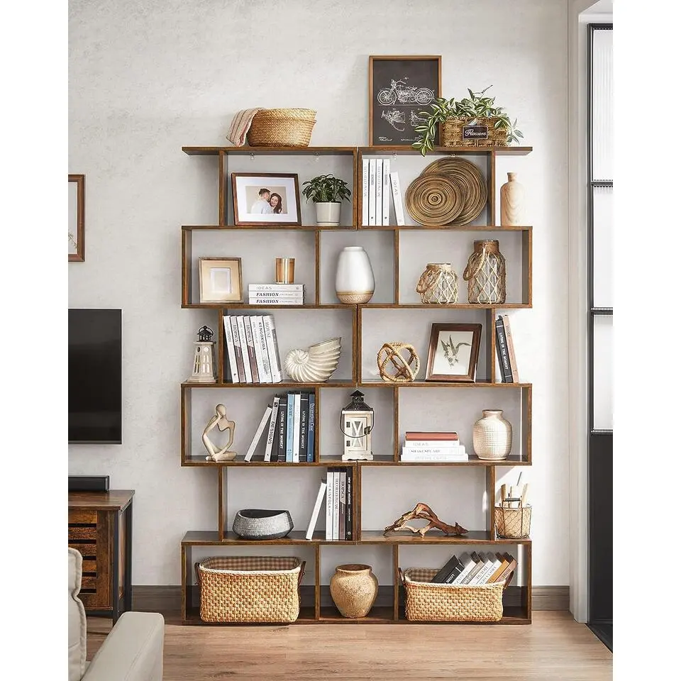 Bobbel Home - Boekenkast - Kubus - 6 Compartimenten - Bruin
