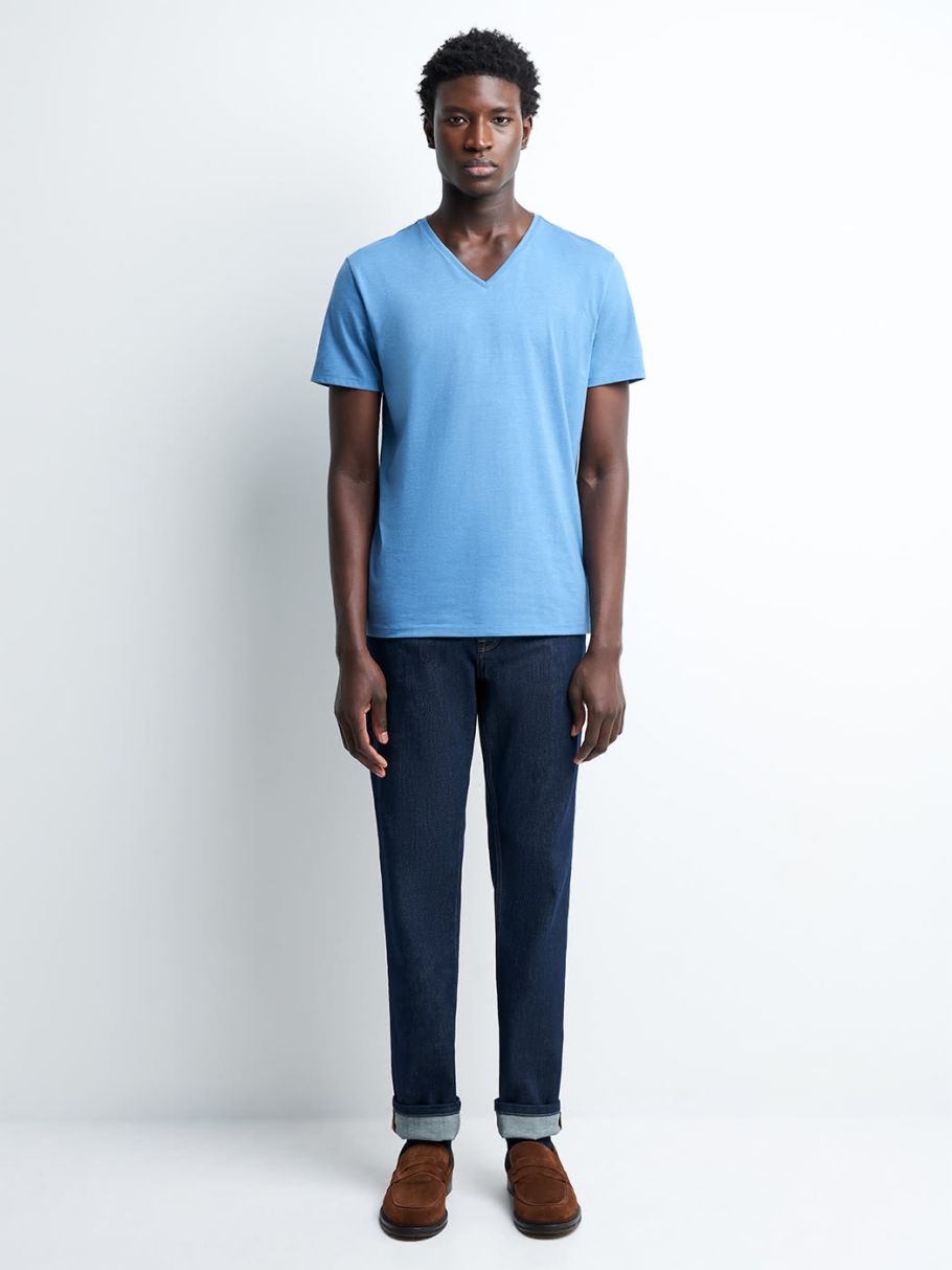 Tee-shirt col v uni