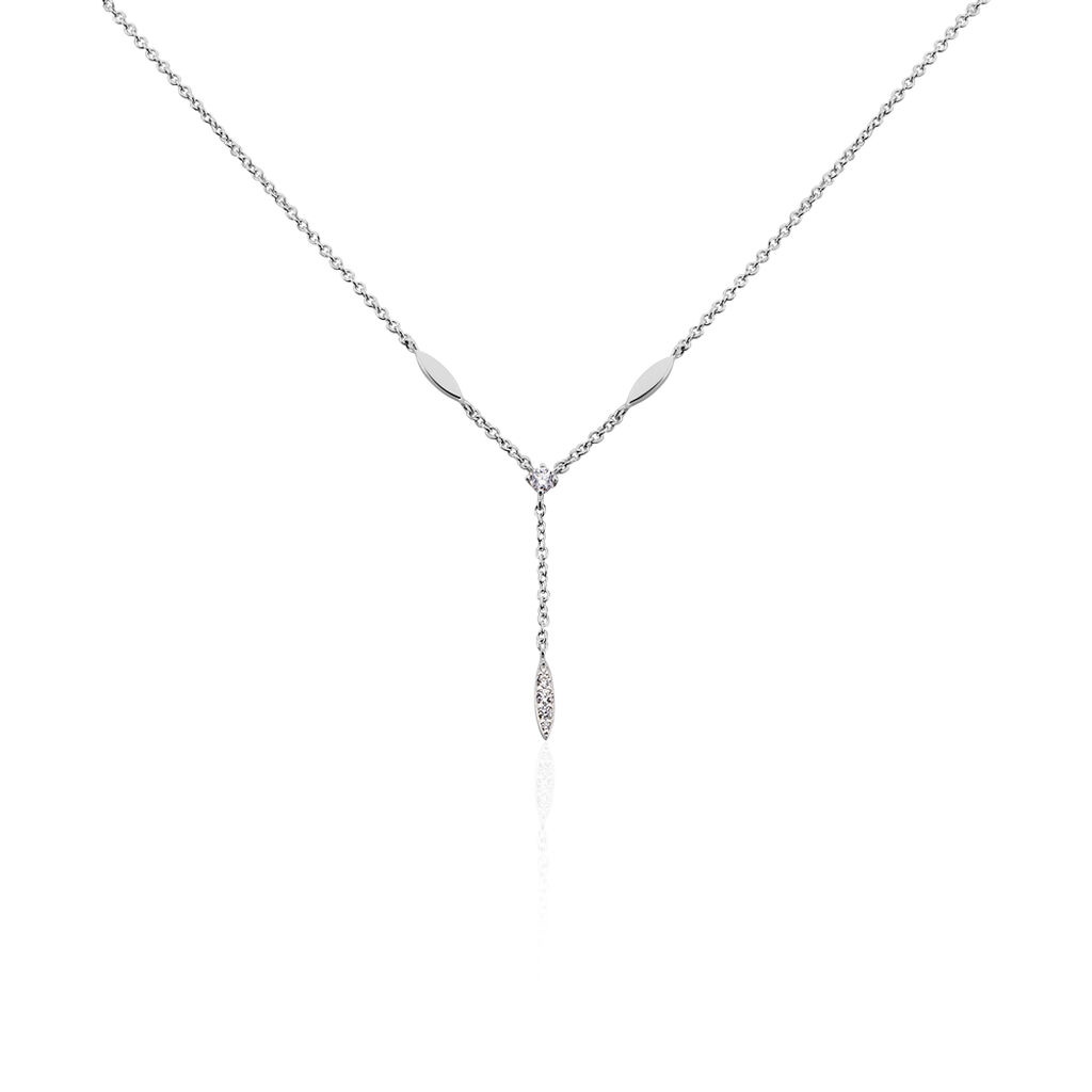 Collier Bormana Argent Blanc Oxyde De Zirconium