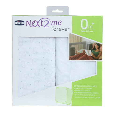 Lot de 2 draps housse Next2Me Forever Bear - CHICCO