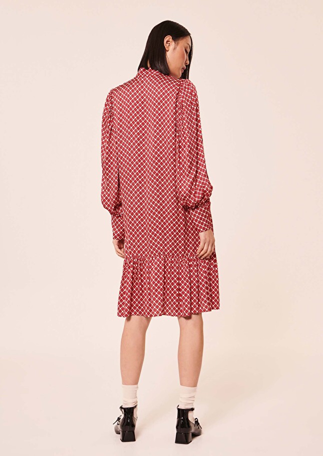 Robe Rosinerouge imprimée fleurs