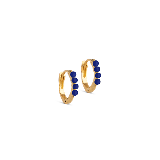 ENAMEL Copenhagen Paula Hoops, Guld/Mørkeblå