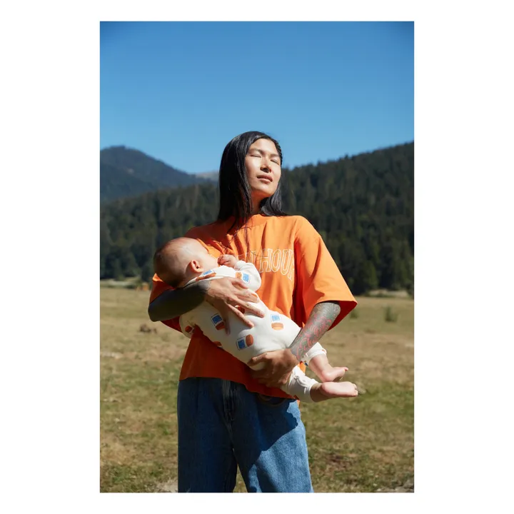 Tajinebanane T-shirt d'Allaitement Tobby Golden Hour Coton Oeko-Tex | Orange