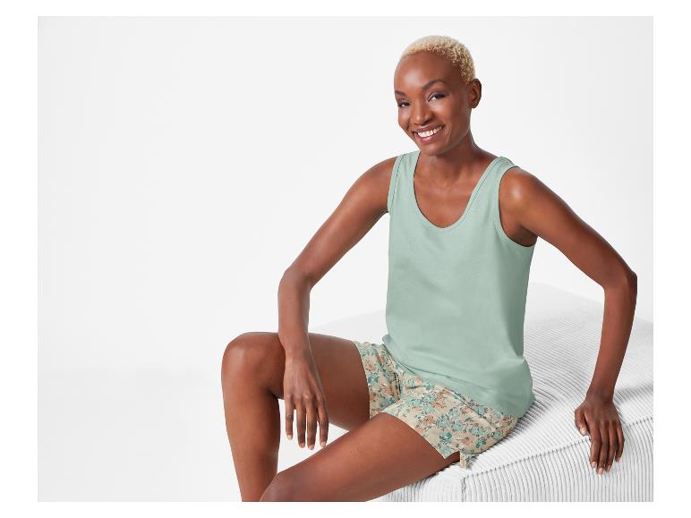 Korte linnen dames pyjama