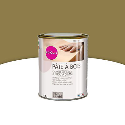 Pâte à bois rebouche fissures et imperfections chêne moyen 250 gr
