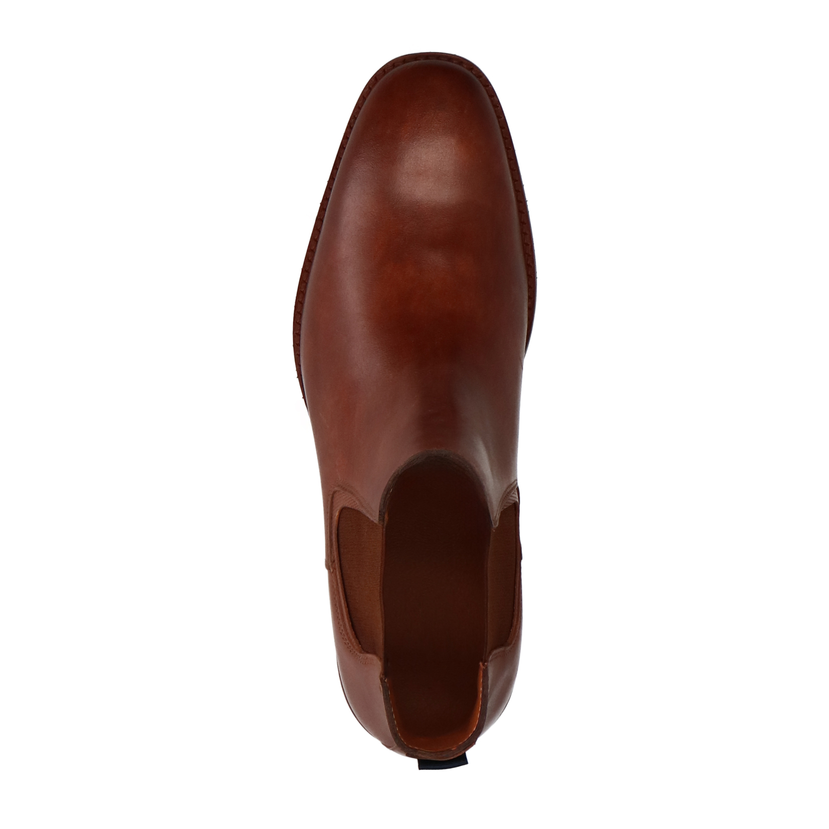 Cognac leren chelsea boots
