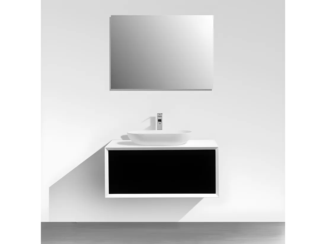 Vasque à poser en pierre de synthèse PALIO blanc mat 54 x 34 cm