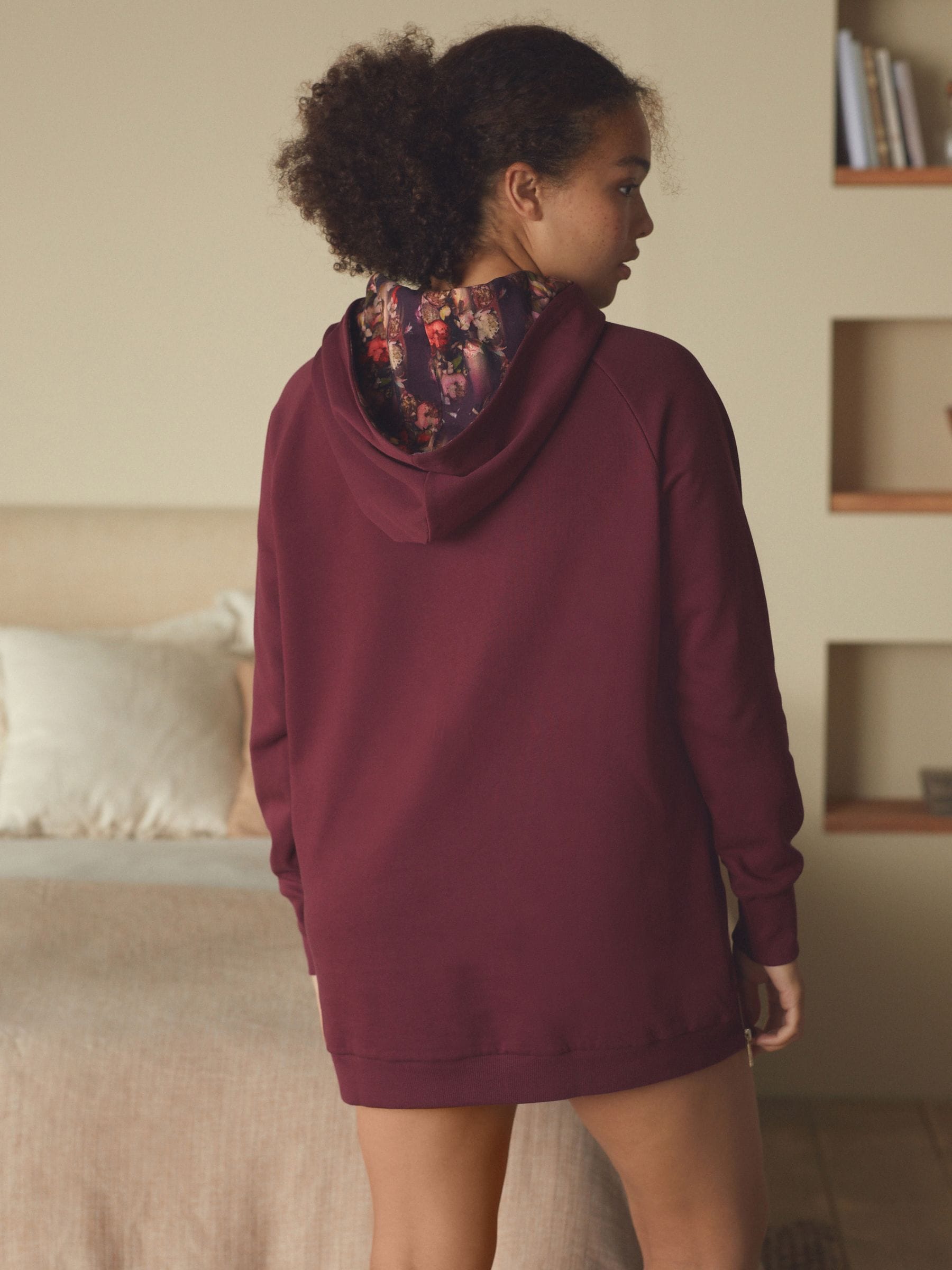 Bordeauxrood - B by Ted Baker Longline Hoodie