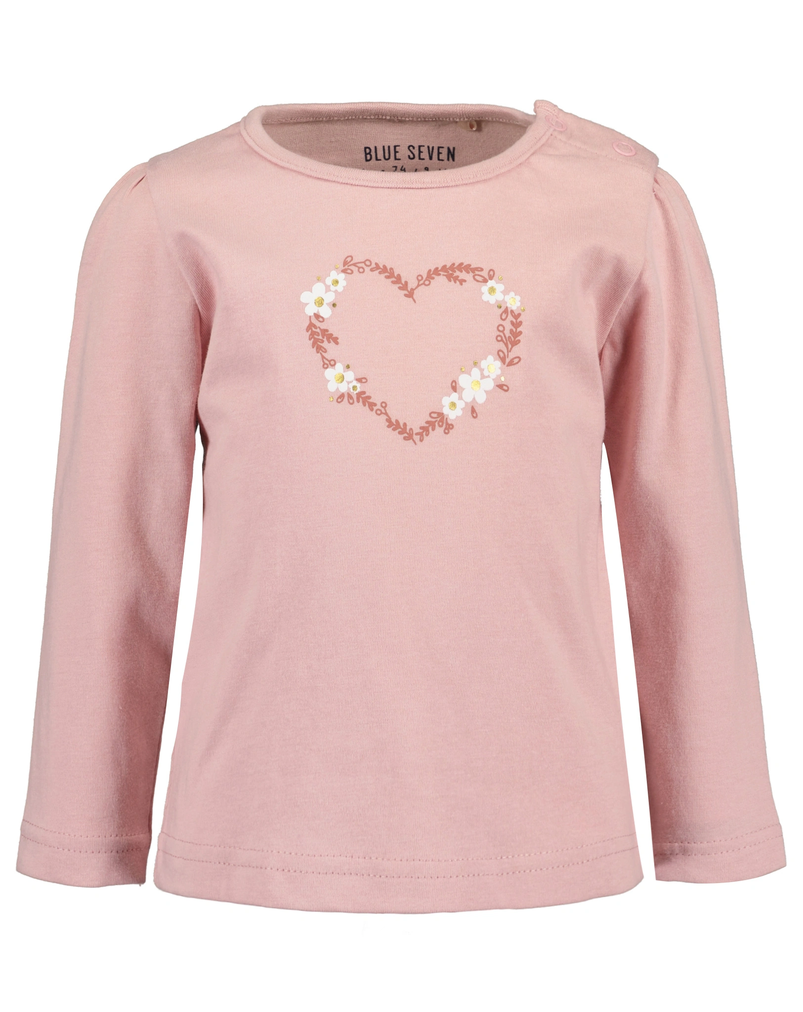 Langarmshirt BLOOMING HEART in rosa