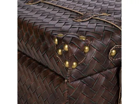 Valise en simili cuir marron 44x16x30h