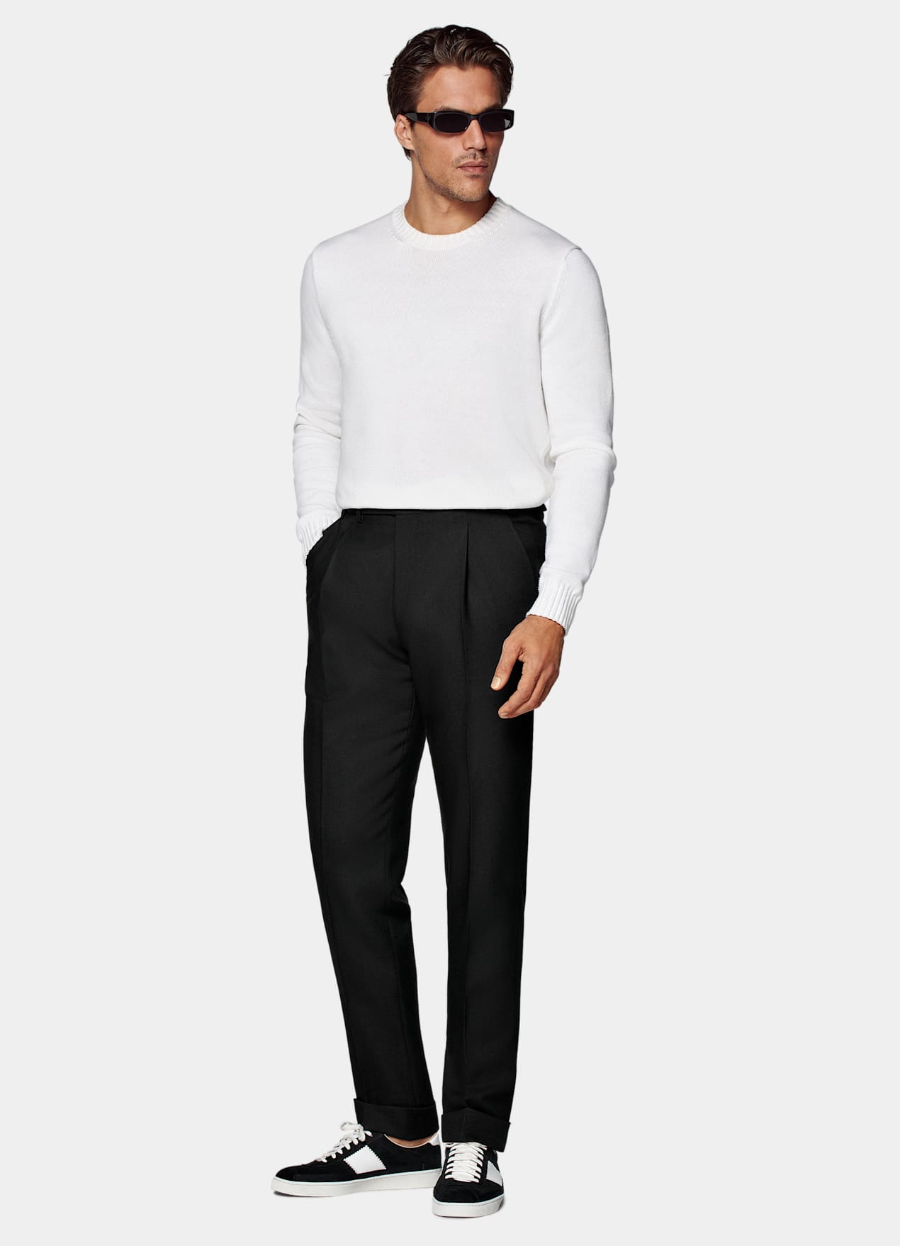 Pantalon Slim Leg Tapered noir