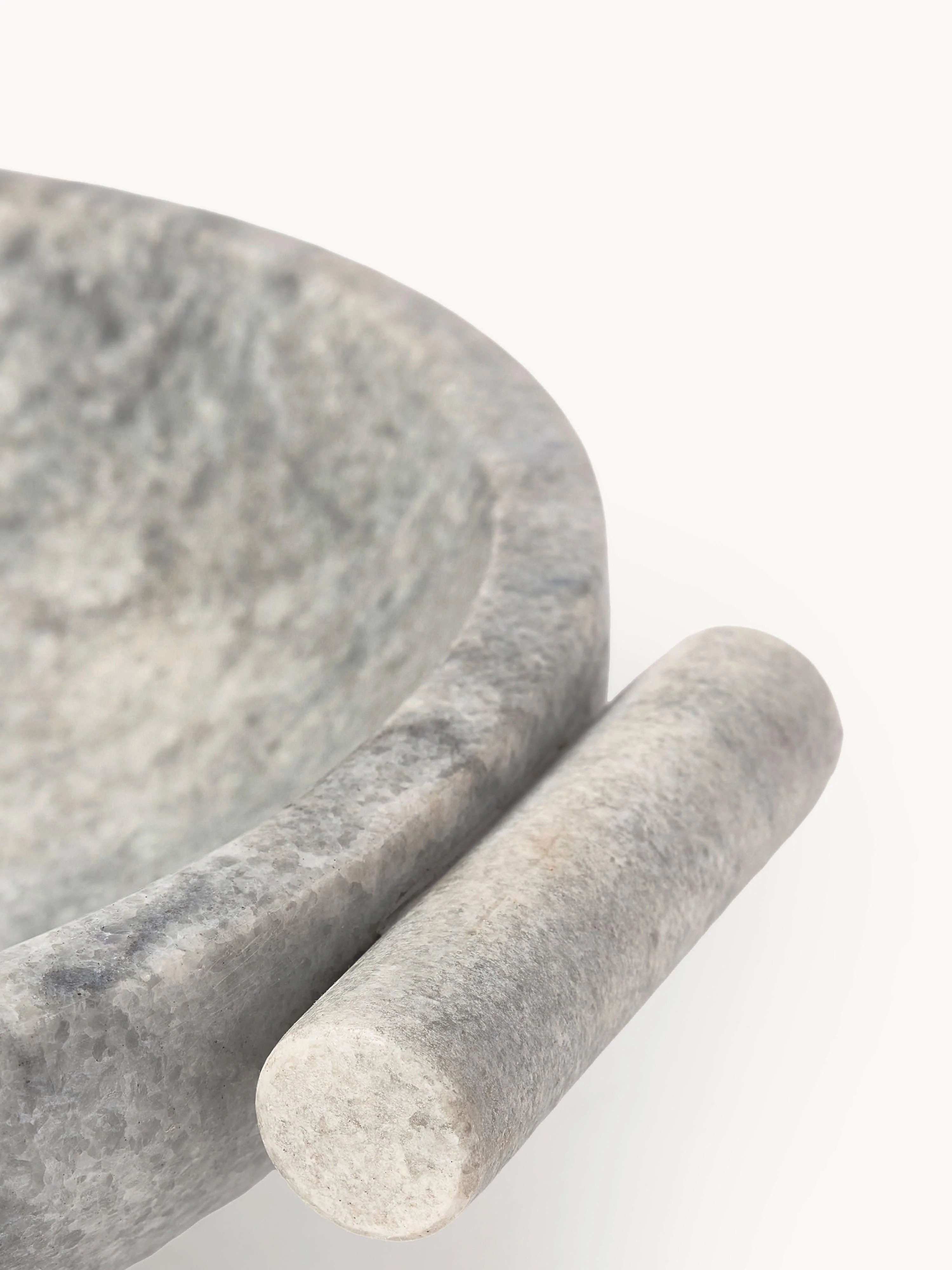 Decoratieve schaal Fossil van marmer, H 10 cm