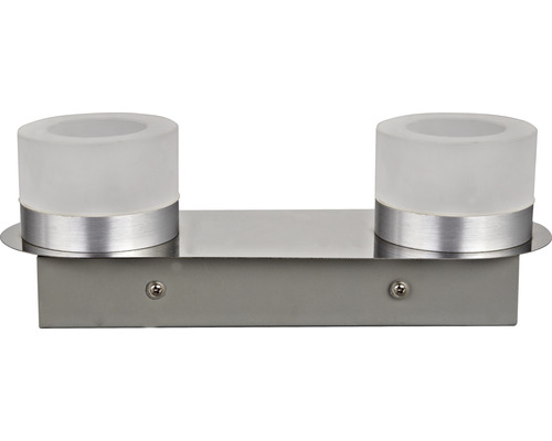 FLAIR LED plafondlamp, 2-lichts, 13W, 2 x 630 lm, 3000 KB, 28 cm, Azimech, chroom