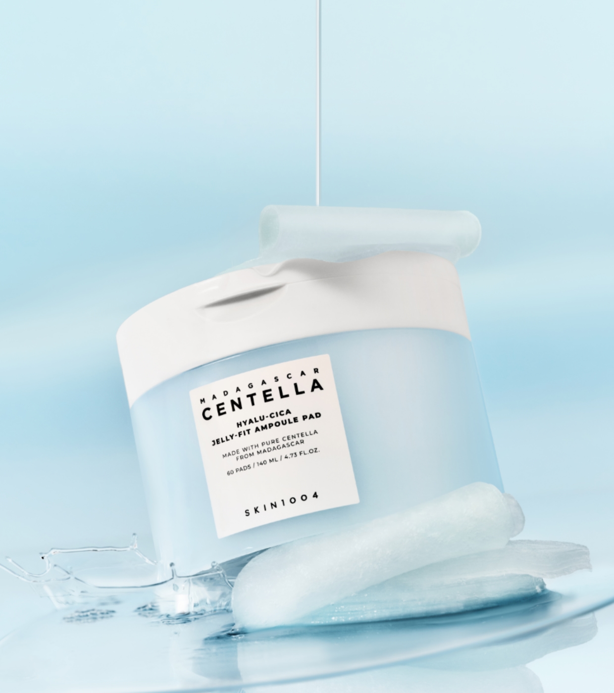 SKIN1004 - *Hyalu-Cica* - Discos de ampola facial com centella de Madagascar Jelly-Fit