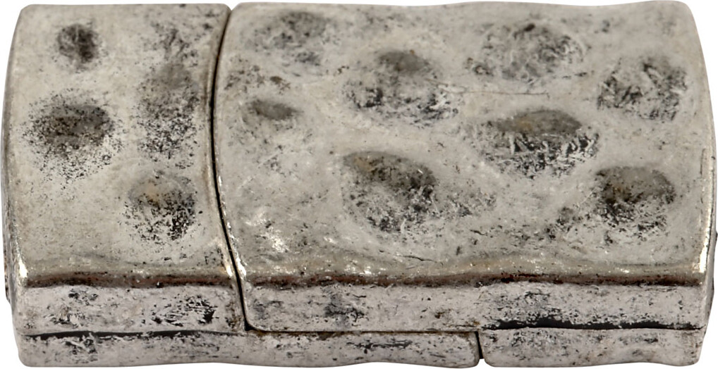 Magnetlås - Str. 7X29 MM - Hulstr. 3X10 MM - Antik Sølv - 1 Stk