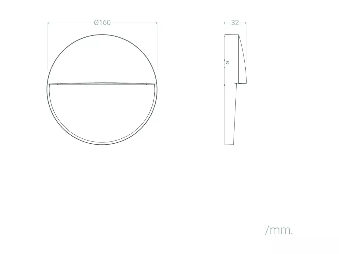 Applique Murale Extérieure LED 6.5W CCT Seleccionable en Saillie Ronde Jade Blanc
