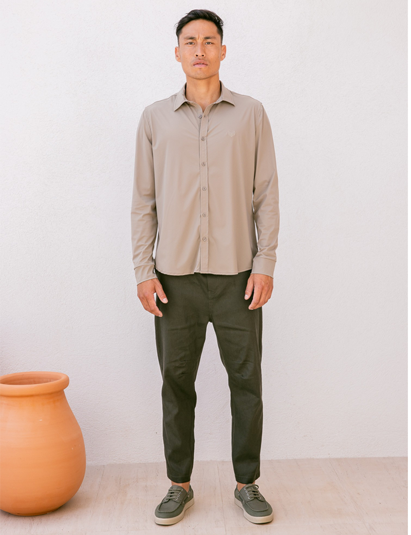 HBT PANTALON HOMME CHRIS LOOSE LIN KAKI