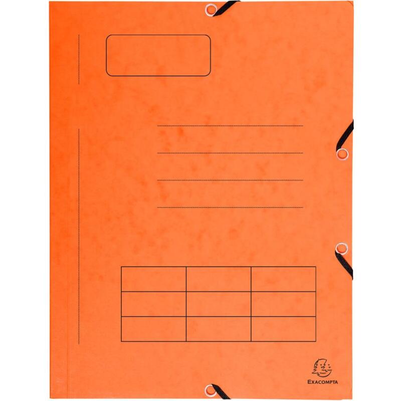 Chemise à élastique Imprimée 3 rabats carte lustrée 355gm2 - A4 - Couleurs assorties