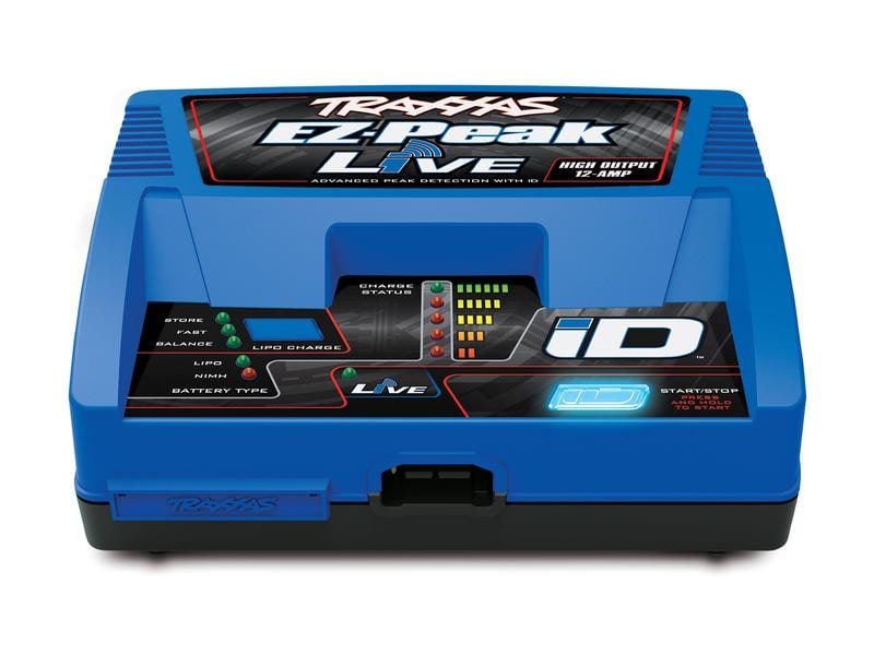 Traxxas Ladegerät EZ-Peak Live 12 A 2-4S 12-Ampere-Schnellladegerät für Traxxas NiMH- und LiPo-Akkus bis 4S