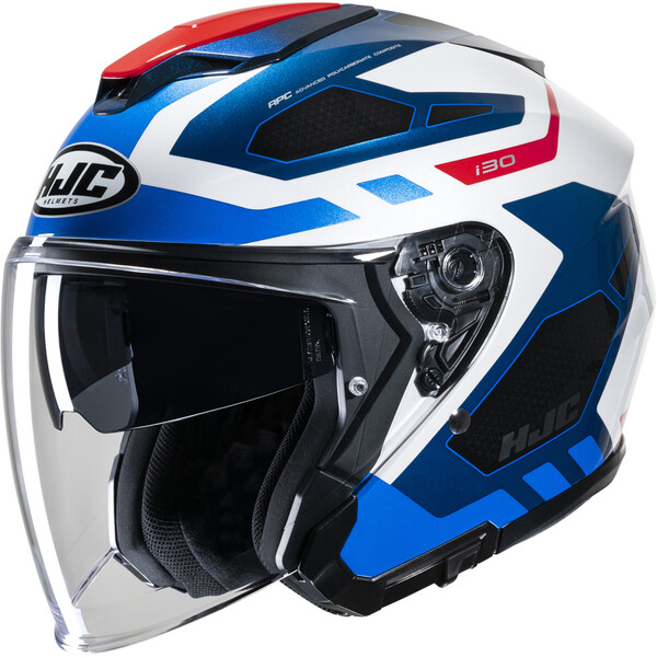 HJC - Casque i30 Aton MC21 / Blanc / Bleu / Rouge