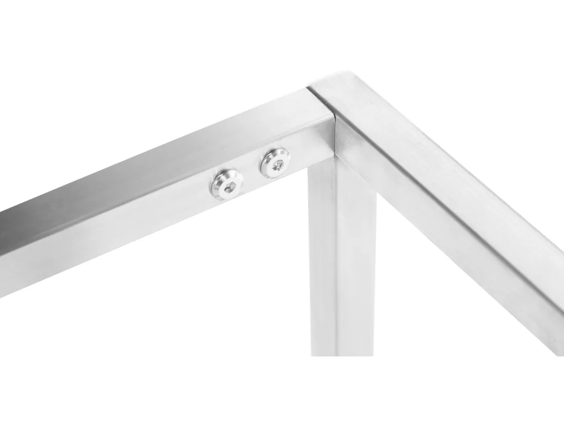 Banquette - Tissu & Acier inoxydable - Gris foncé - Barci