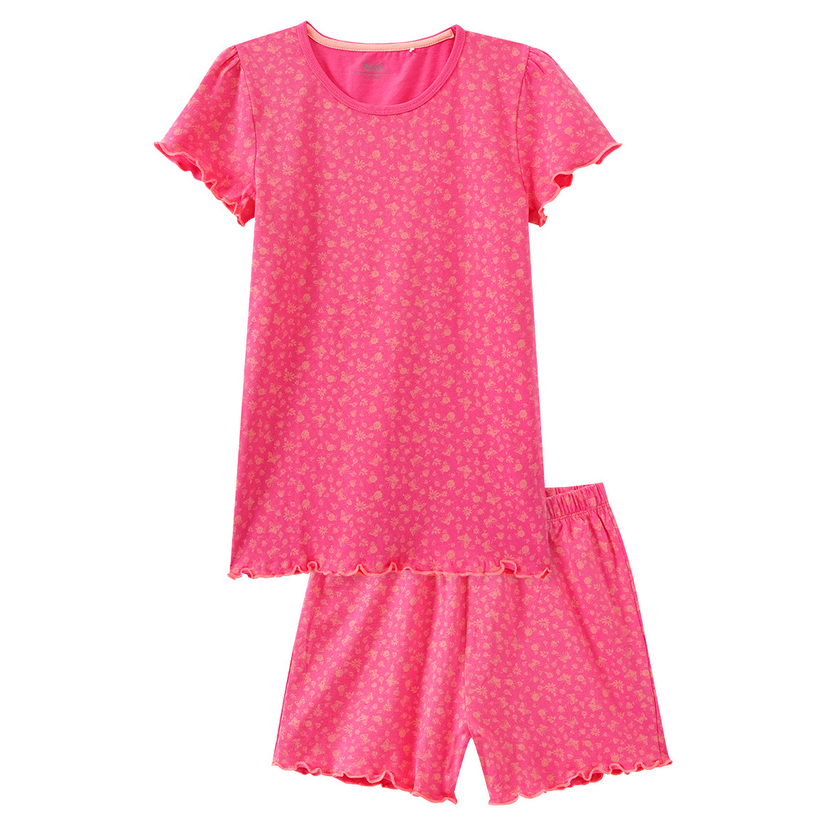 Yigga Mädchen Shorty mit Allover-Print pink