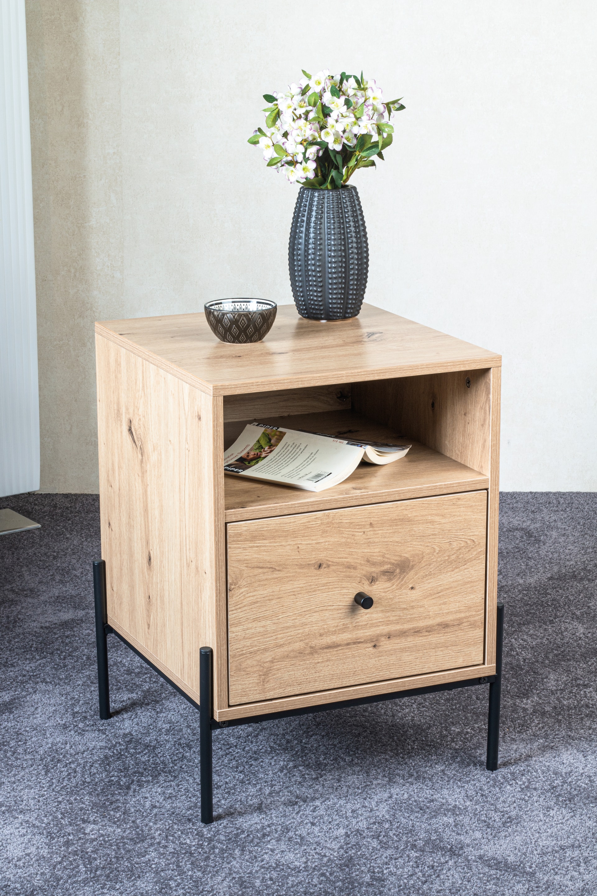 Konsole 45 x 60 cm braun/schwarz