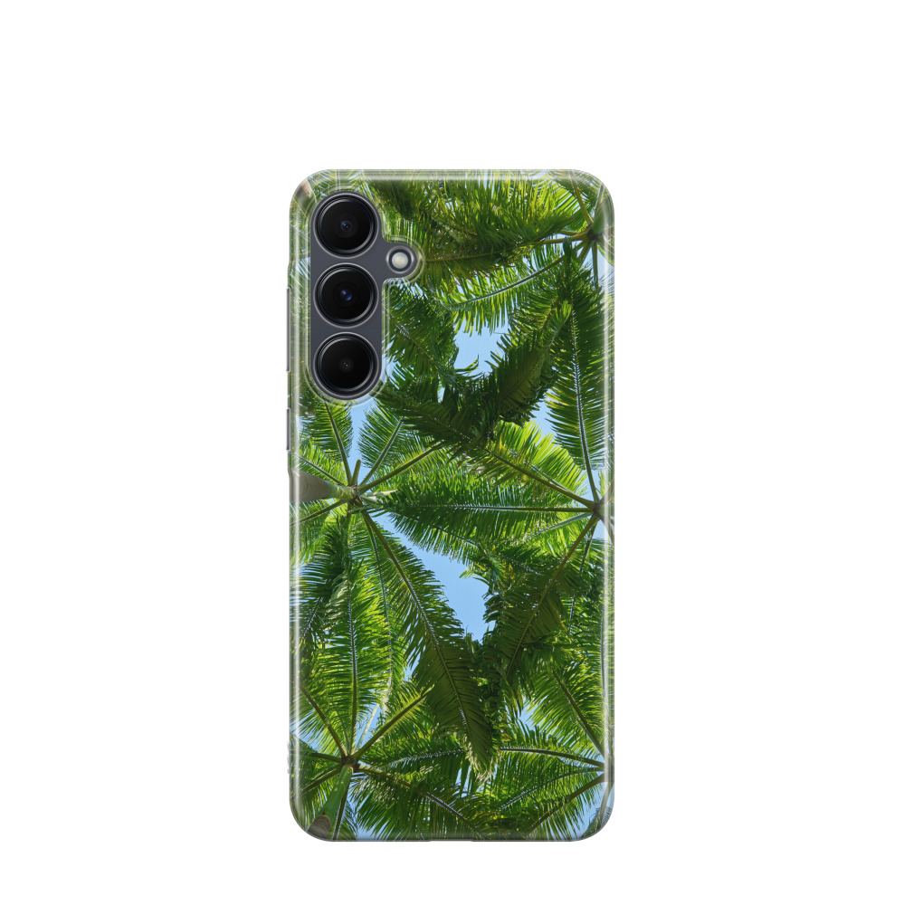 Samsung Galaxy A55 Gummi Hülle Grünes Dach - Grün