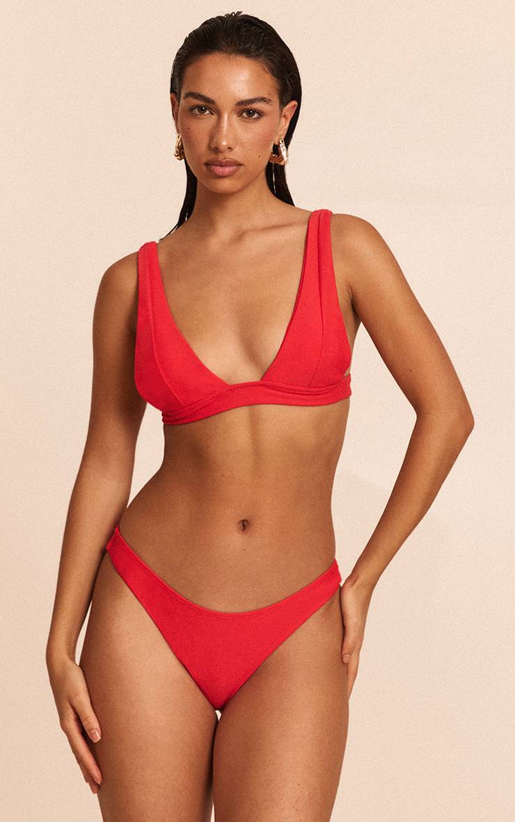 Cherry Red Bas De Bikini Tanga Boomerang