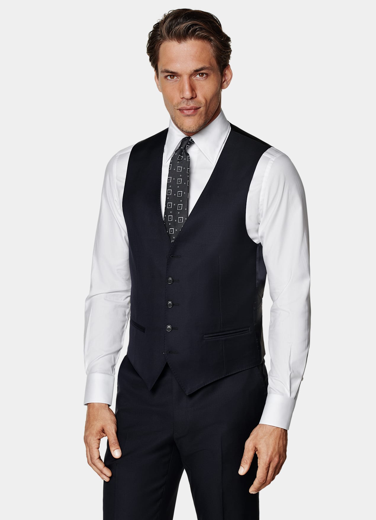Gilet de costume bleu marine