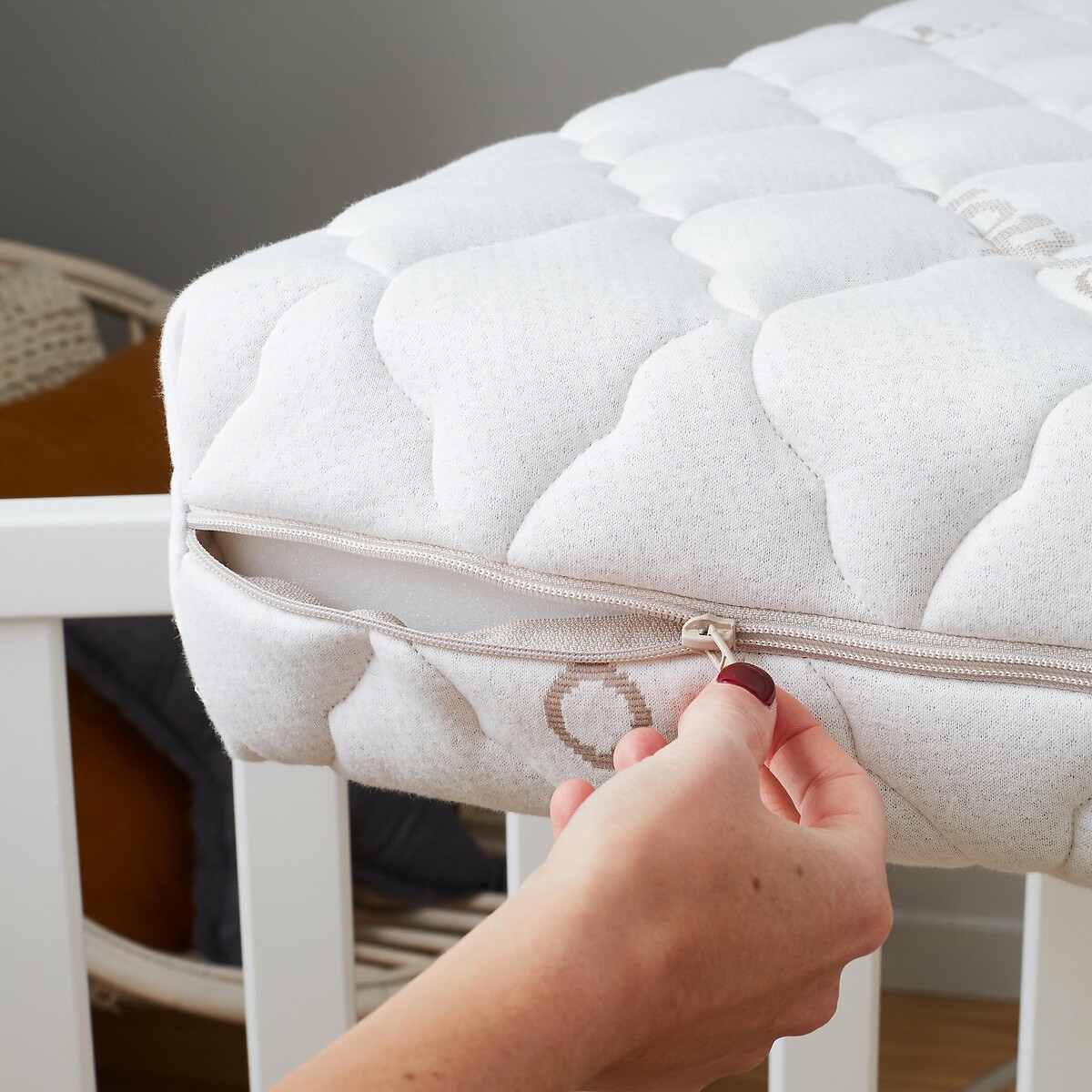 P'TIT ALBATROS<br>Colchão de espuma para bebê, algodão orgânico