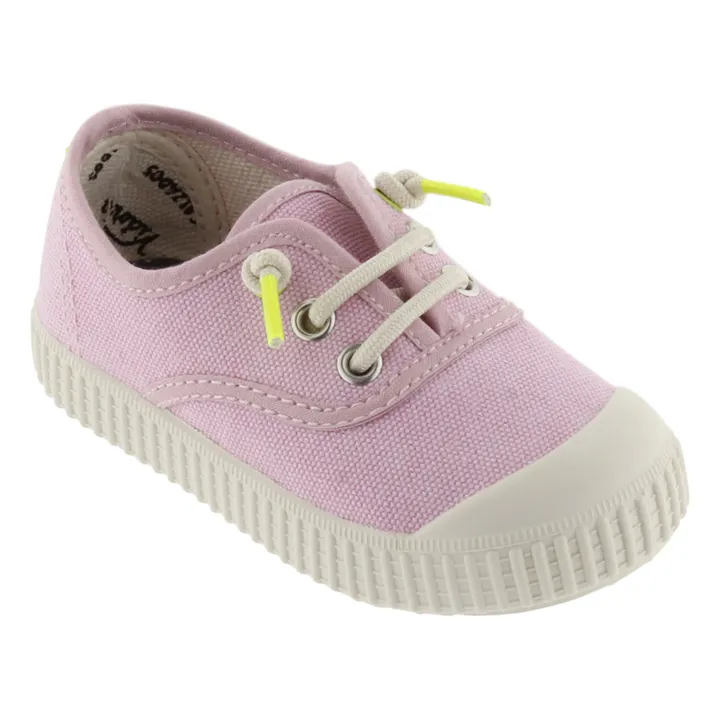 Victoria Baskets Lacets Elastiqués Lona Lavada | Rose