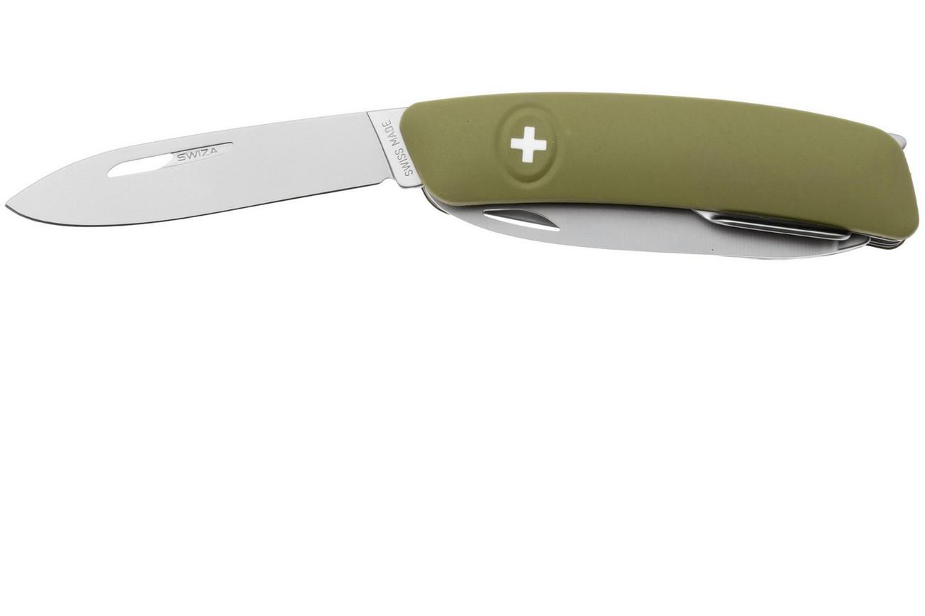 Swiza D09 R AM, KNR.0136.1050, Olive, Zwitsers zakmes, 9 tools