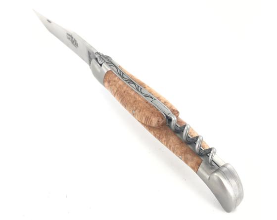 Laguiole Tradition 12 cm - 2 mitres - 2 pièces - Bruyère Couteau de Poche Forge de Laguiole