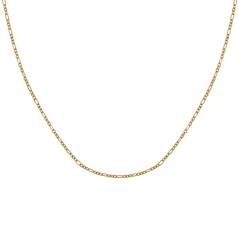 Collier Plaqué Or Mailles Figaro