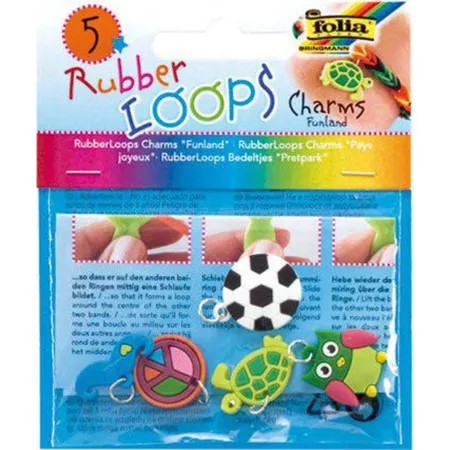 Folia Rubber Loops Charms Funland, 5 Stück