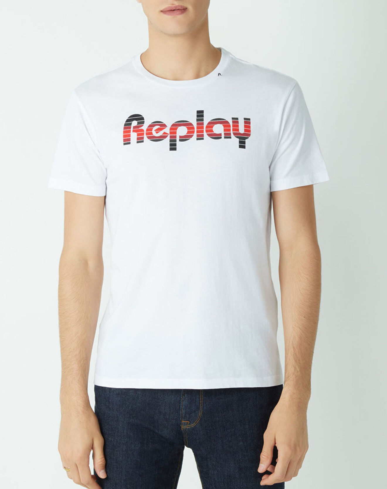 Replay T-Shirt Logo blanc