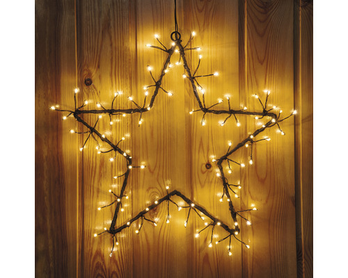 LED metalen ster Ø 30 cm Lafiora warm witte lichtkleur incl. timerfunctie