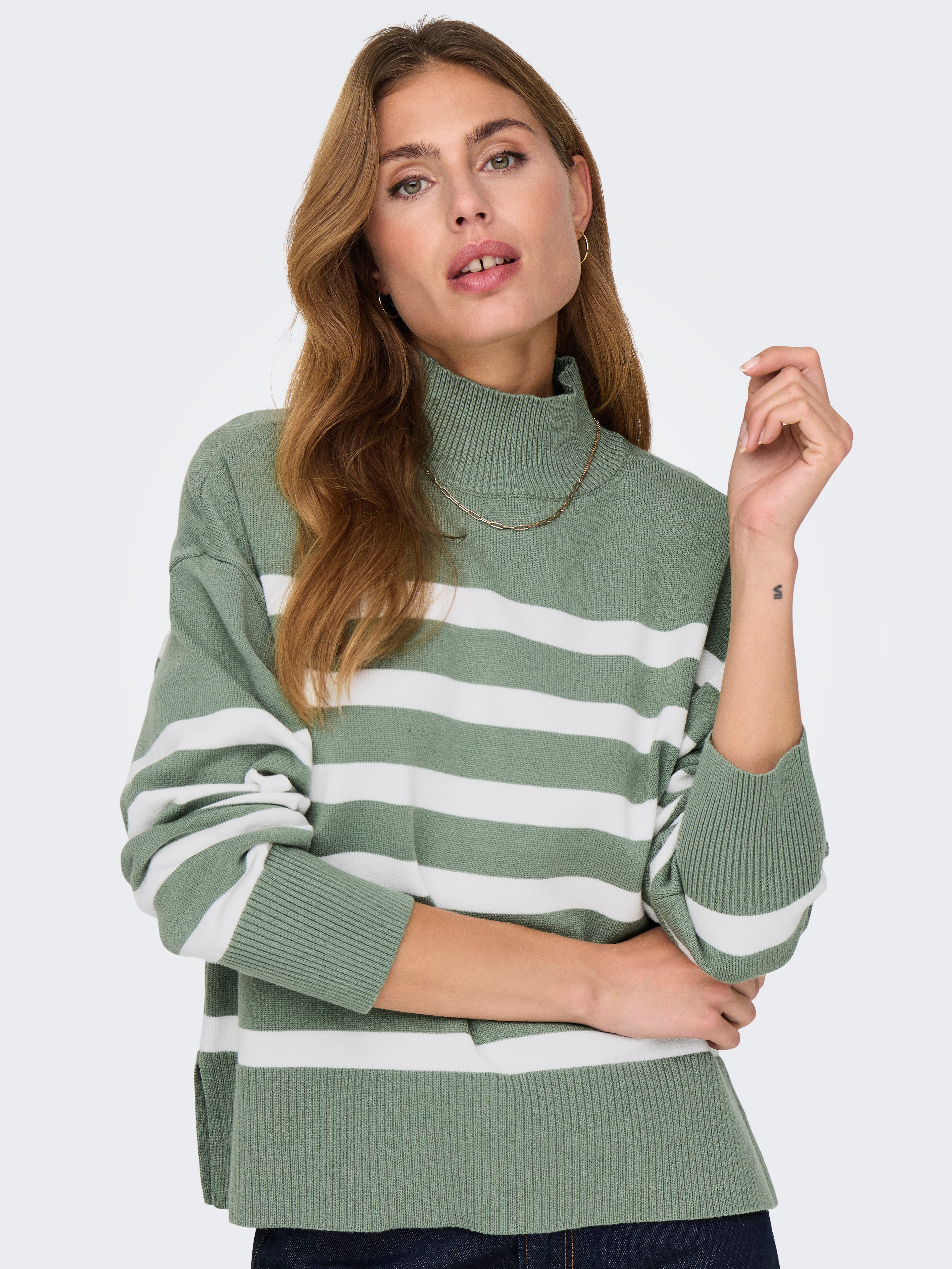 ONLBARIA Strickpullover Hedge Green