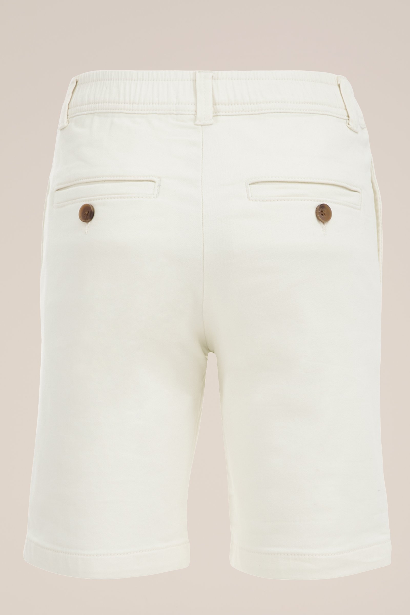 Jongens regular fit chinoshort met stretch WE Fashion Gebroken wit