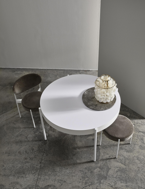 Verpan Series 430 eettafel Ø160 wit
