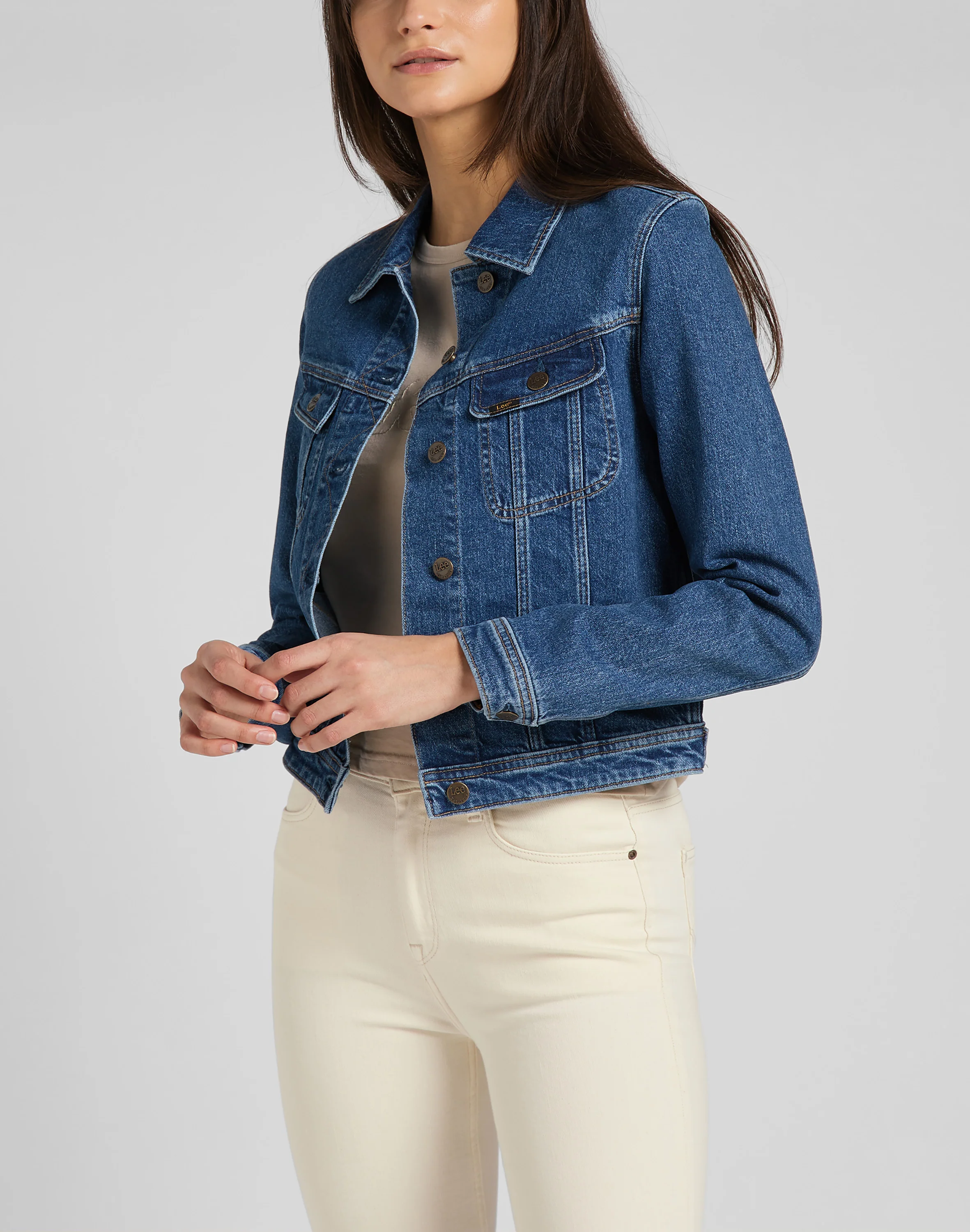 Lee  Rider denimjakke - Stone Maren
