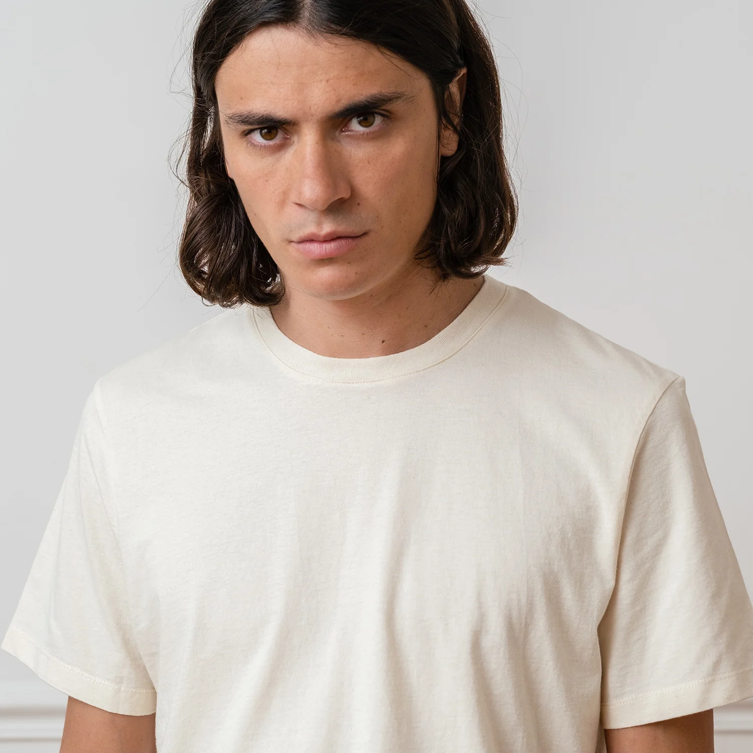 Ecru organic cotton T-shirt