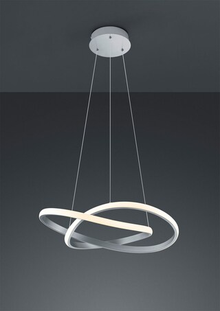 LED Pendelleuchte Course nickelfarbig 60cm 150cm Metall Kunststoff