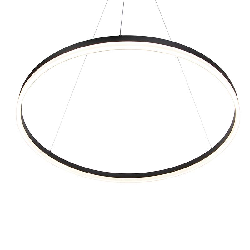 Design hanglamp zwart 80 cm incl. LED 3-staps dimbaar - Anello